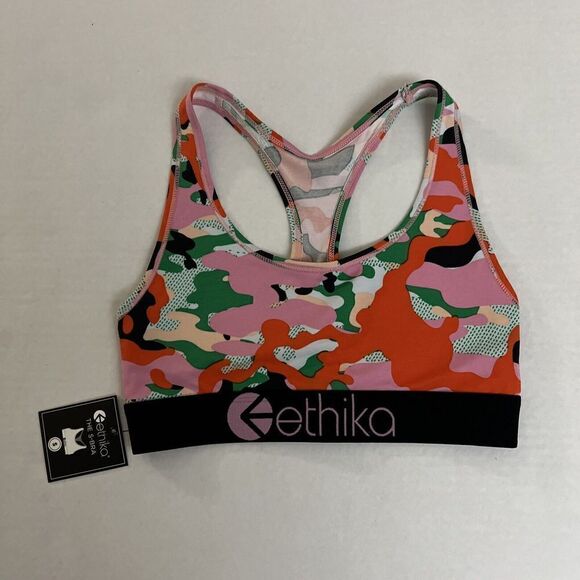 ETHIKA Women Sz Small The SPORTS BRA Pink Red Black Nude - Picture 1 of 3